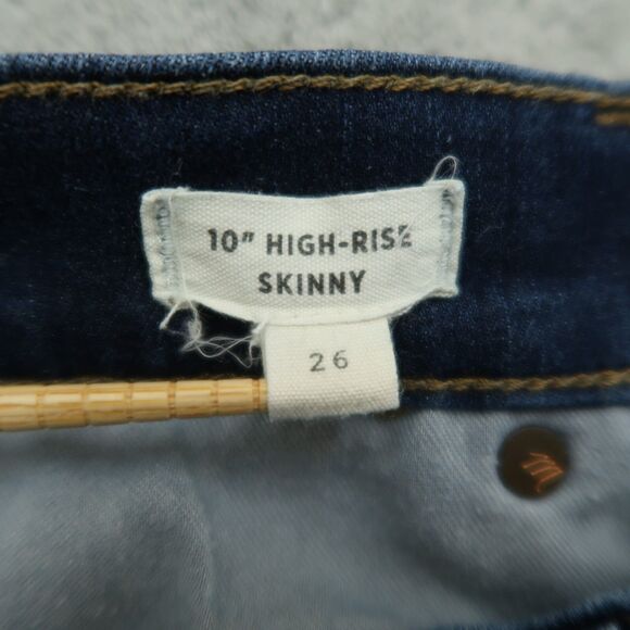 Madewell Jeans Women's Size 26 Blue 10" High-Rise Skinny Denim 26.5" Inseam - Picture 10 of 16